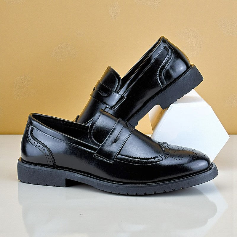 Elegant Brogue Slip-On Loafers