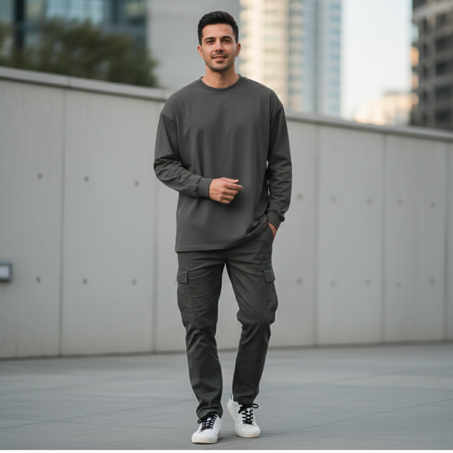 Premium Cotton Long-Sleeve Tee