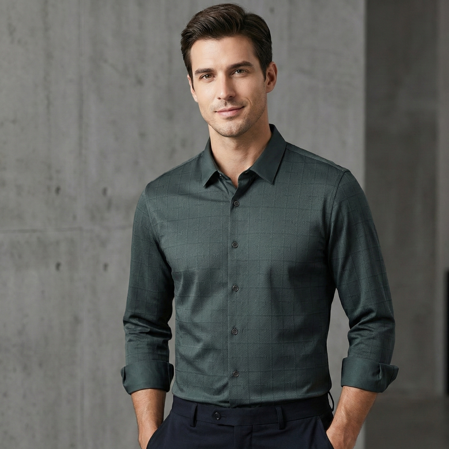 Luxury Mulberry Silk Plaid Shirt