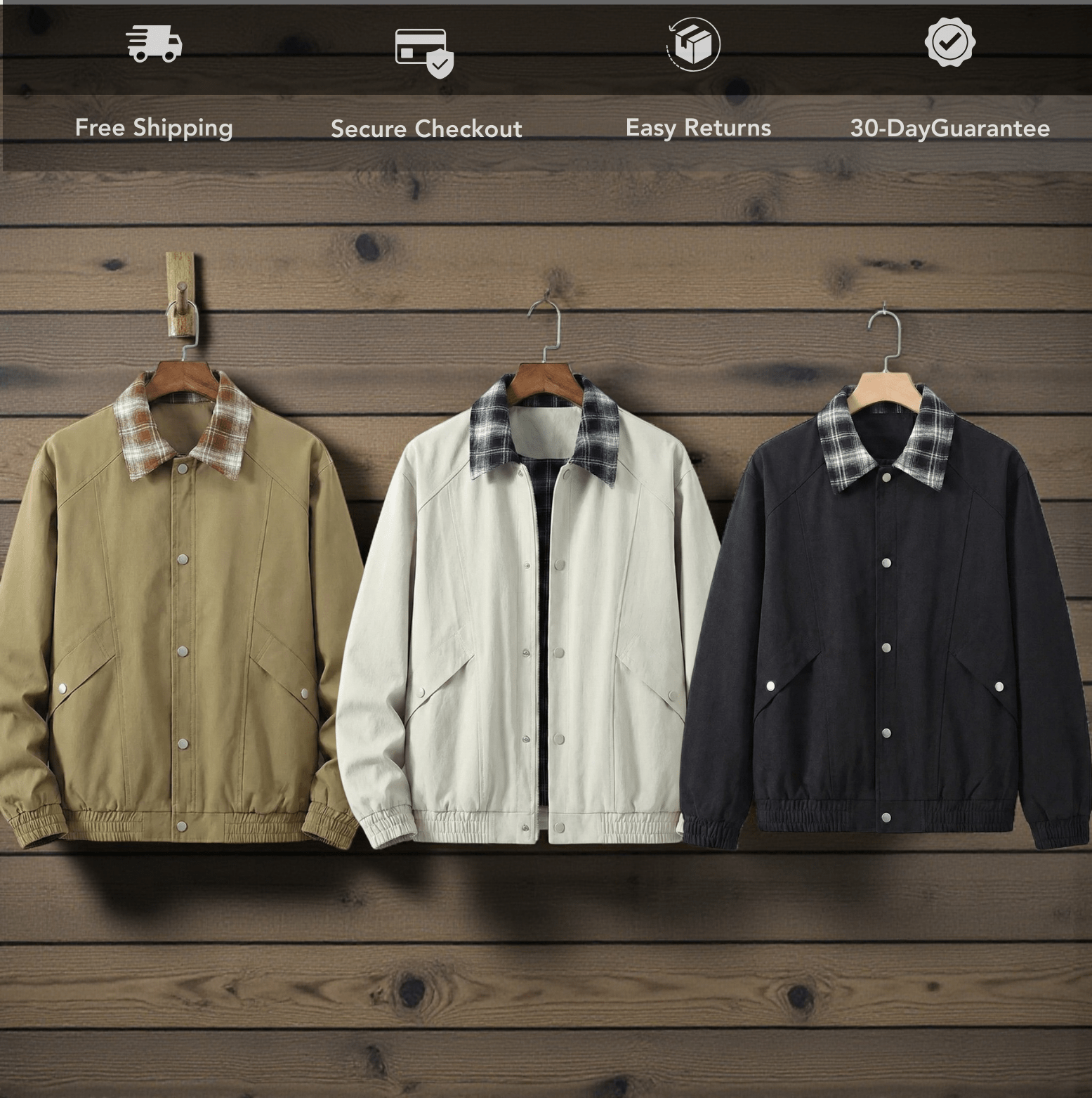 Men’s Retro Plaid Layered Jacket – Vintage Streetwear Style - The Crew