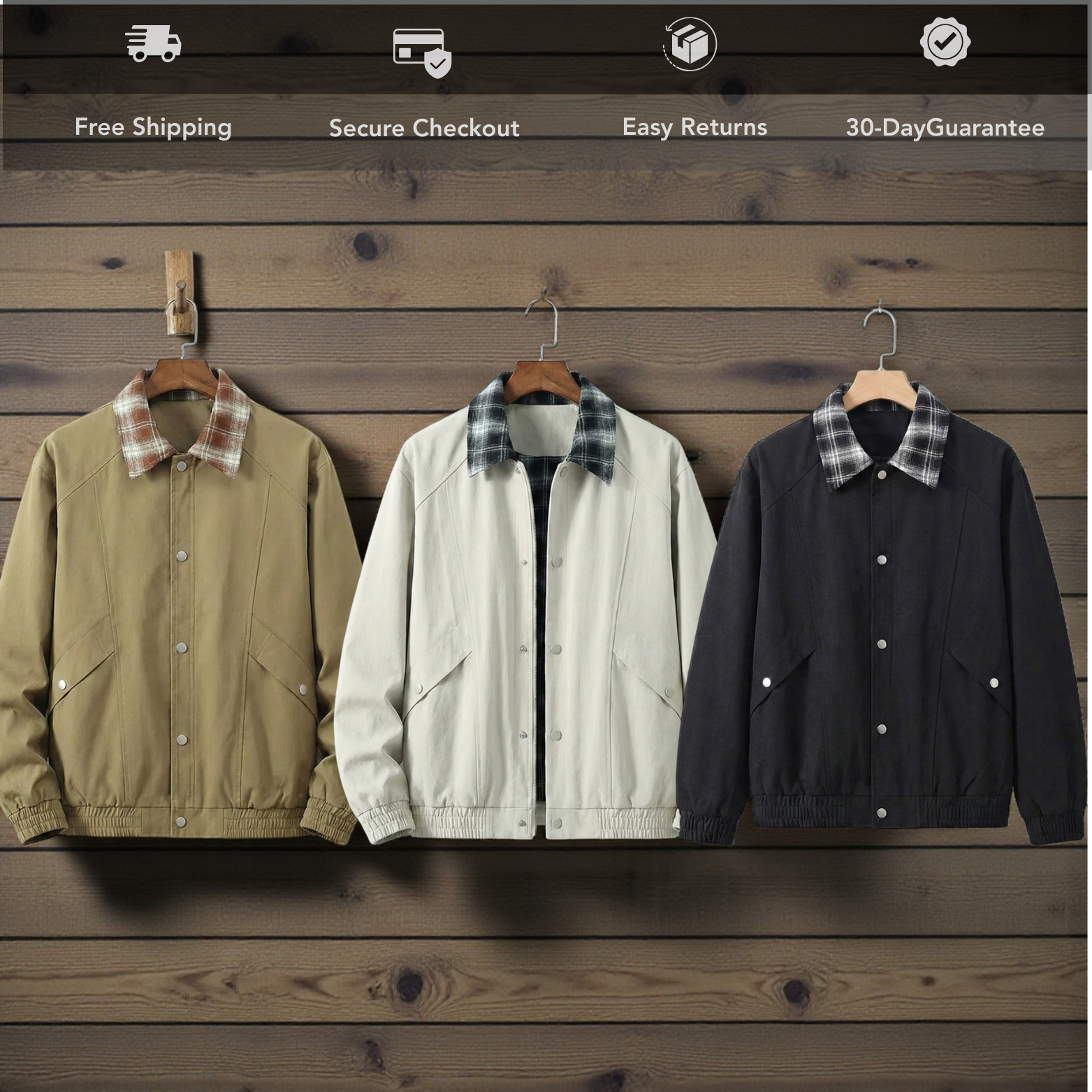 Retro Plaid Layered Jacket