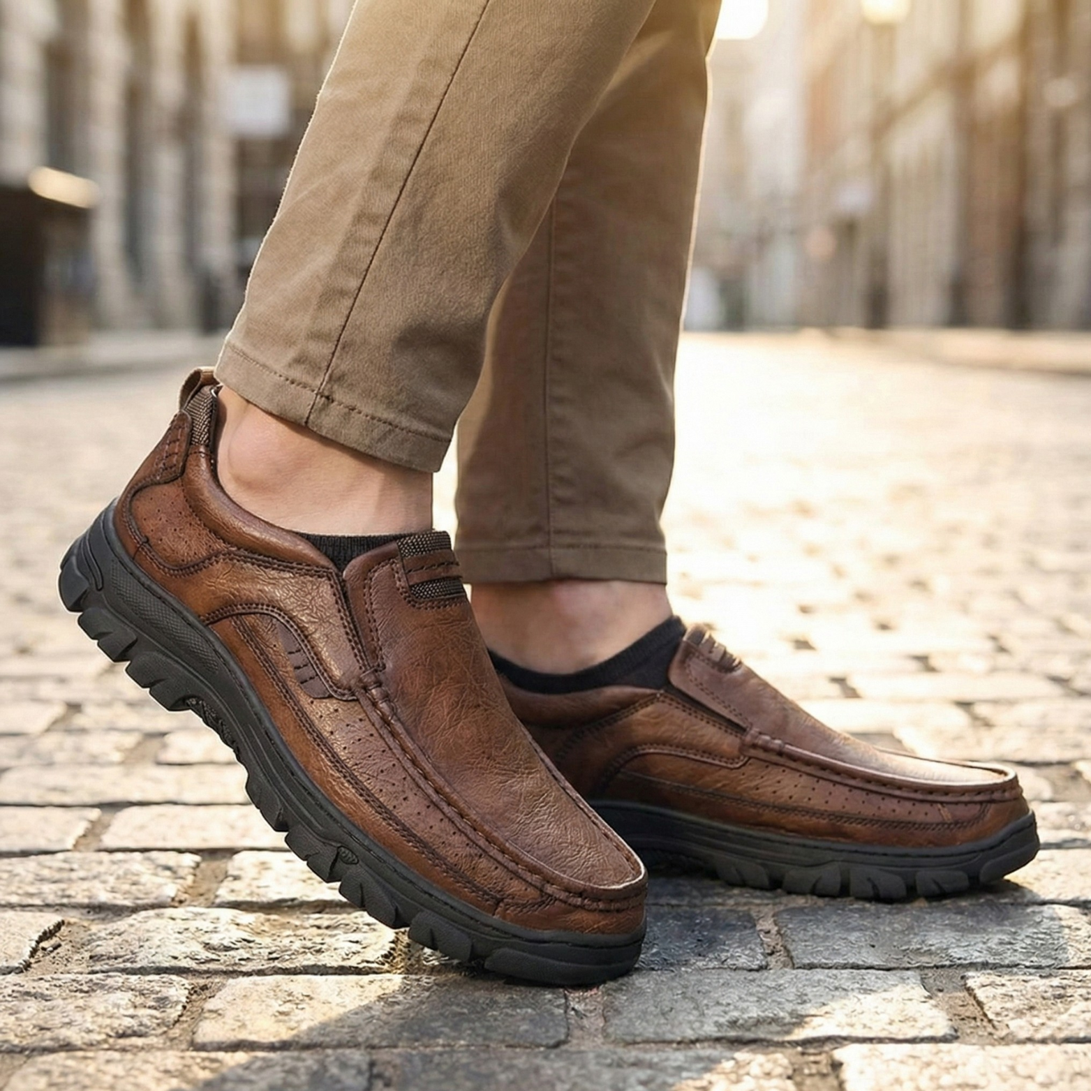 Men’s Slip-On Leather Loafers