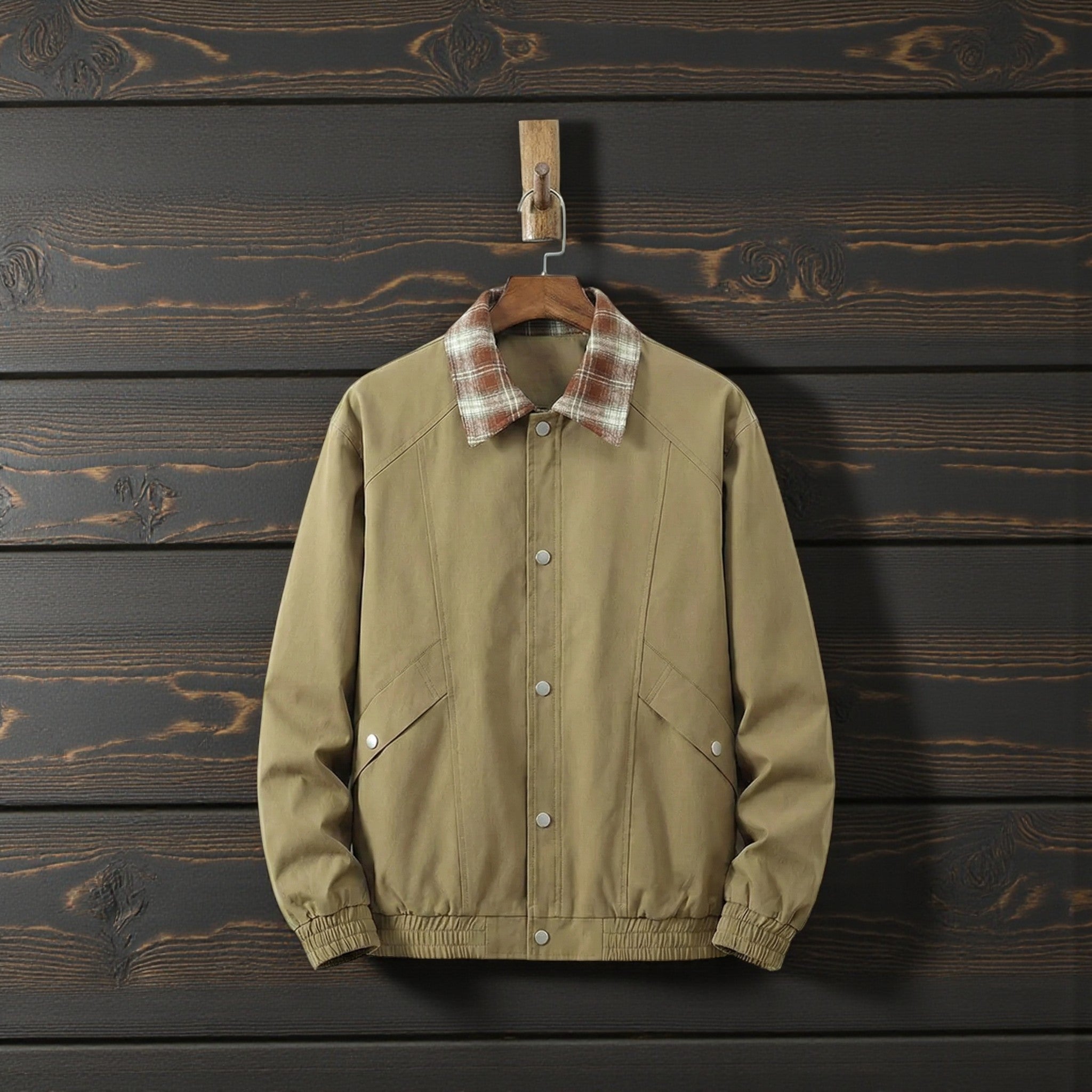 Retro Plaid Layered Jacket