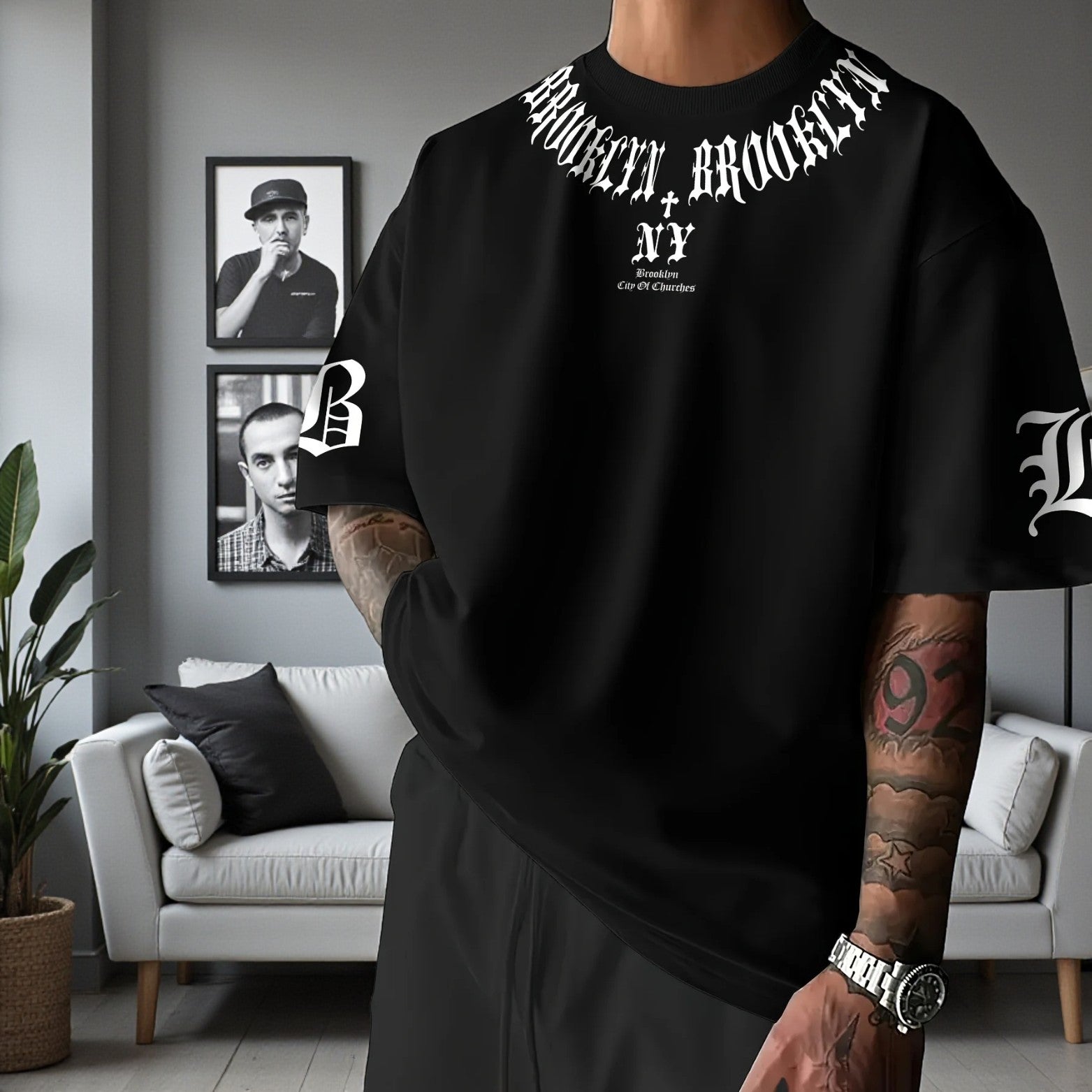 3D Letter Graphic Tee