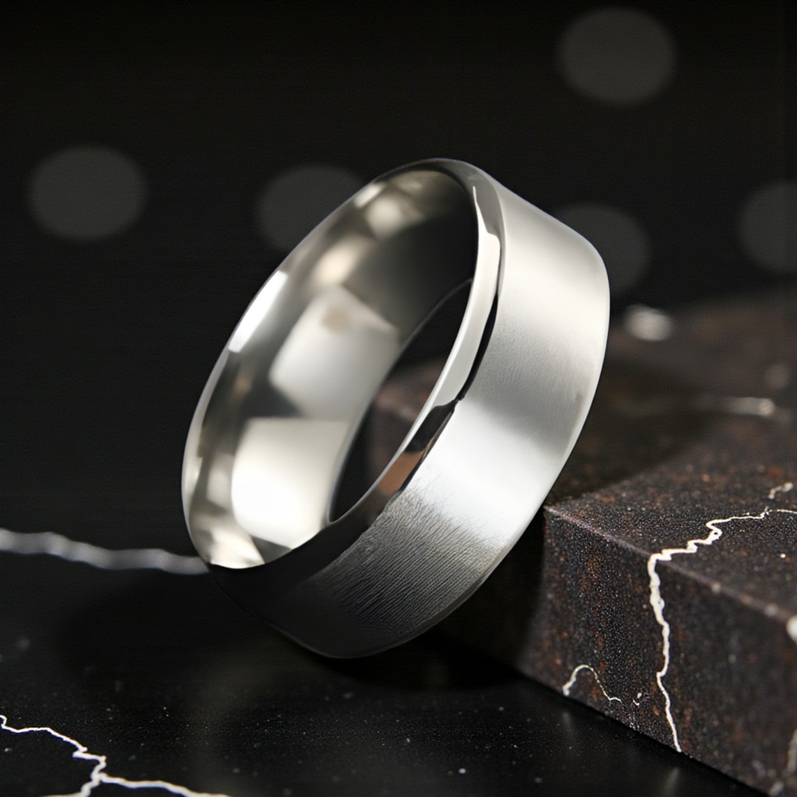 Men’s Stainless Steel Wedding Ring - The Crew